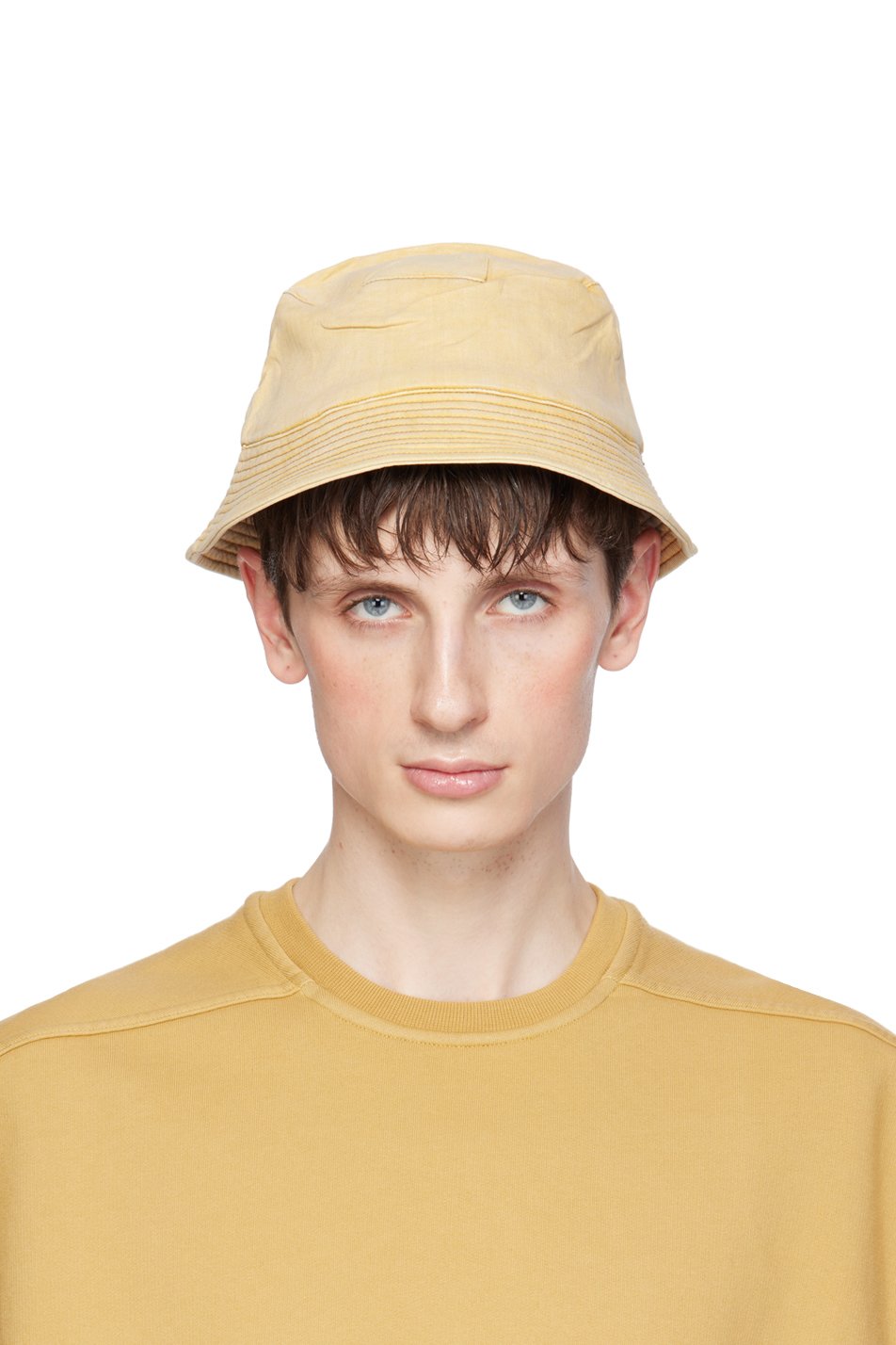 Rick Owens DRKSHDW - Yellow Gilligan Narrow Brim Bucket Hat