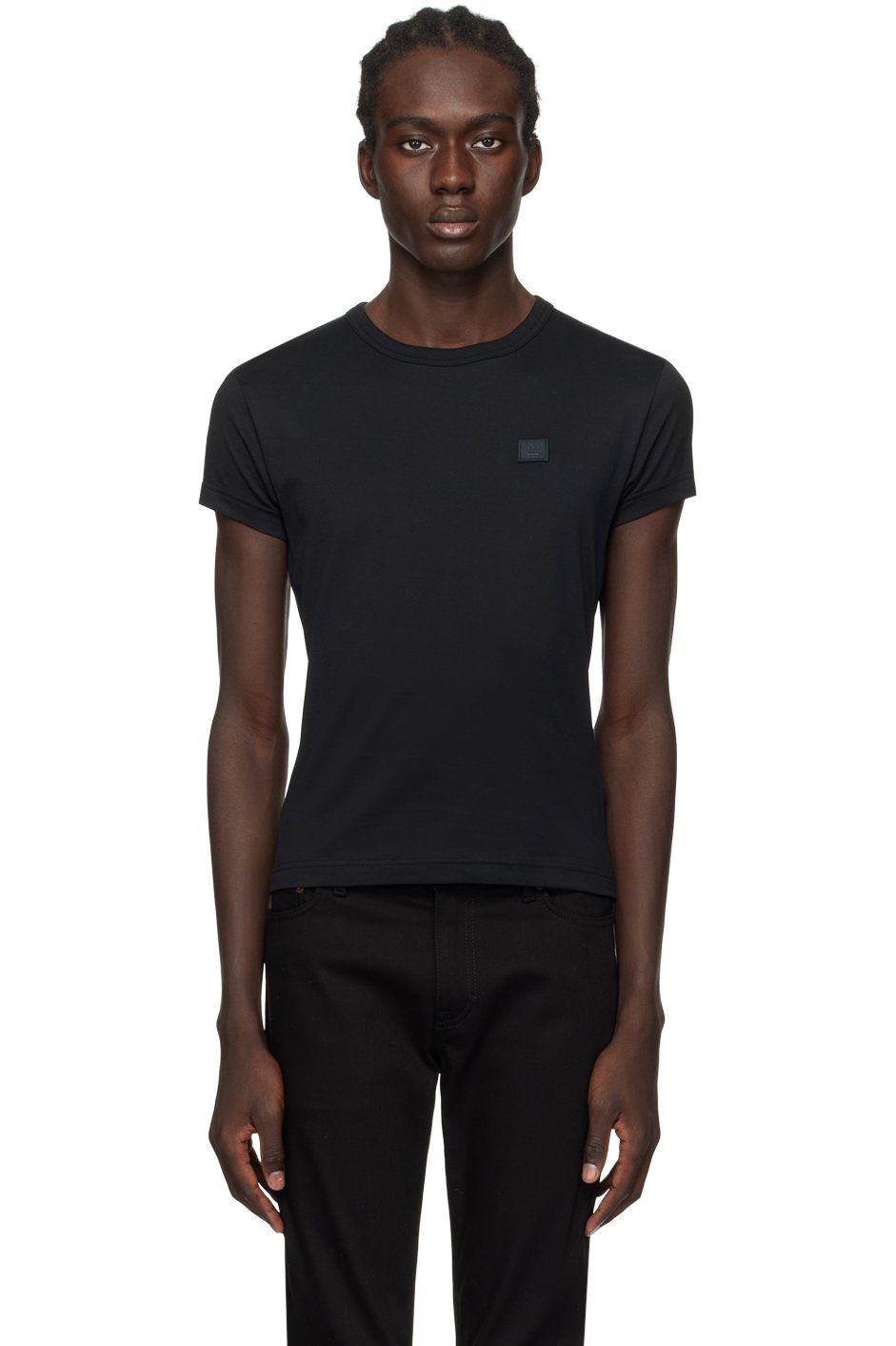 Acne Studios - T-shirt ajusté noir à écusson