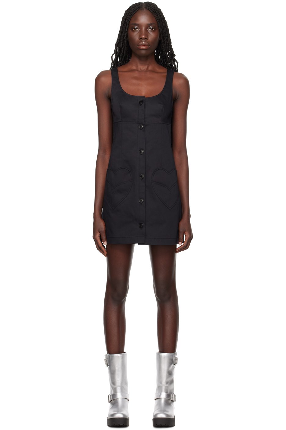 M05CH1N0 JEANS - Robe courte noire à poches