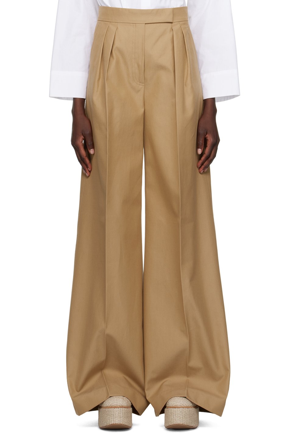 Max Mara - Pantalon Corte brun clair