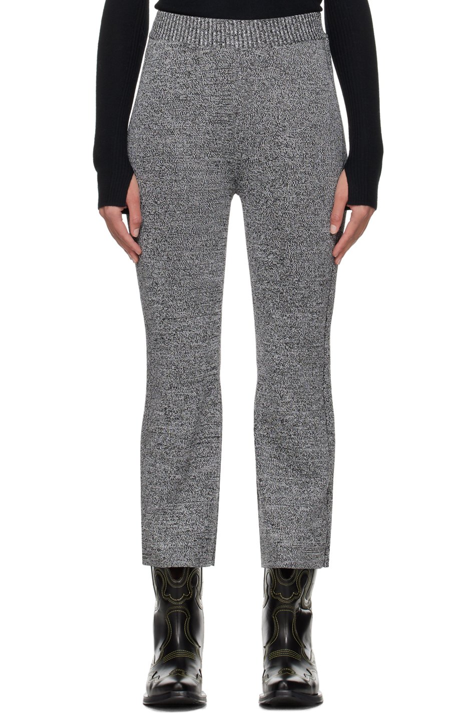 GANNI - Pantalon écourté gris