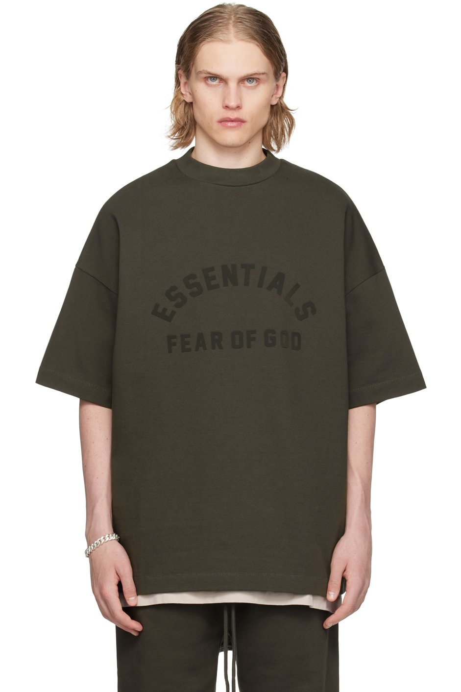 Fear of God ESSENTIALS - T-shirt gris à col ras du cou