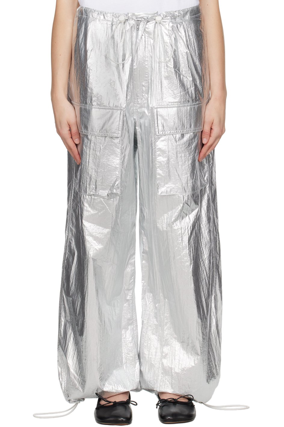 MM6 Maison Margiela - Pantalon argenté en Tyvek®