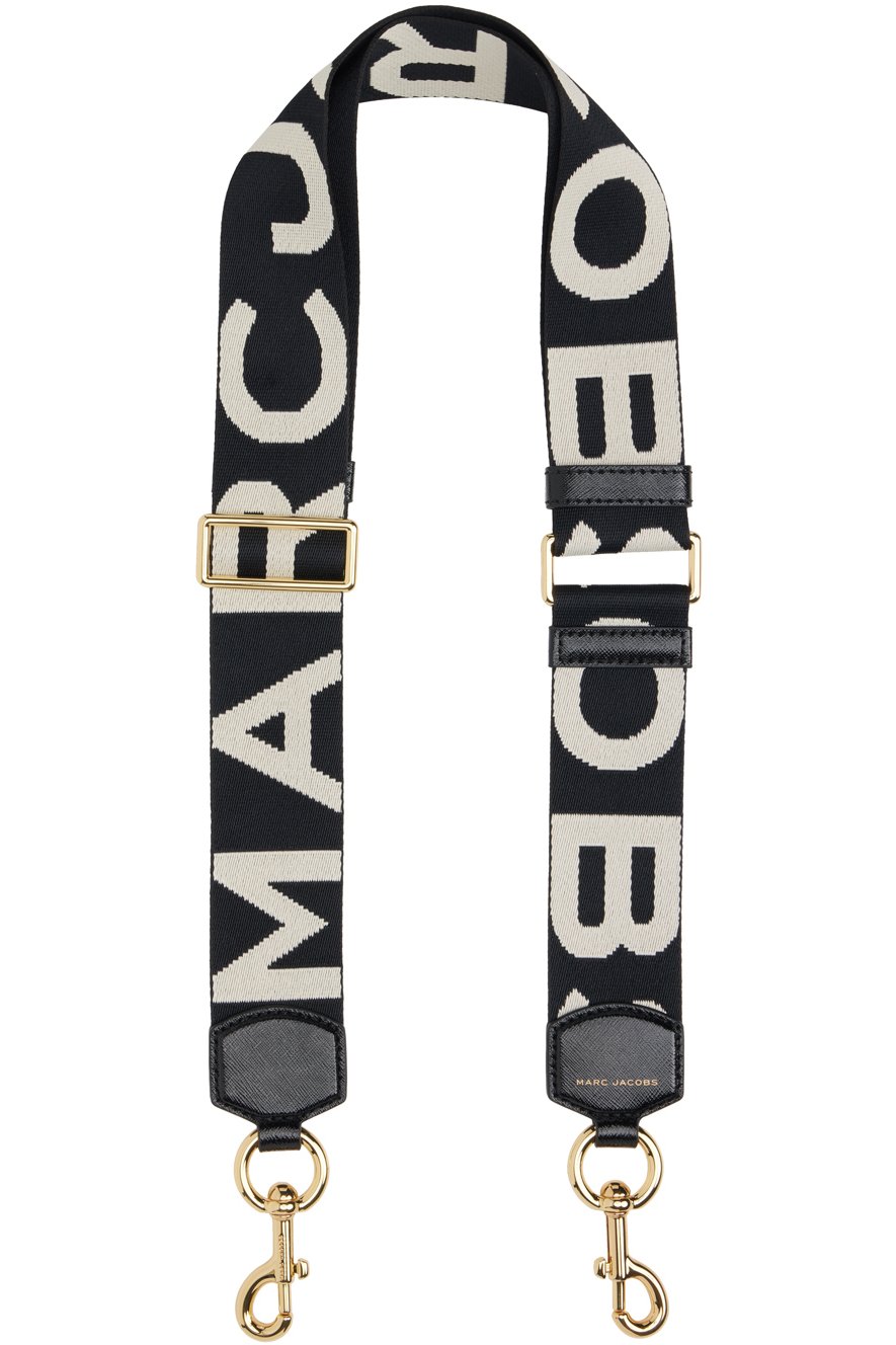 Marc Jacobs - Black & White 'The Logo Webbing' Shoulder Strap