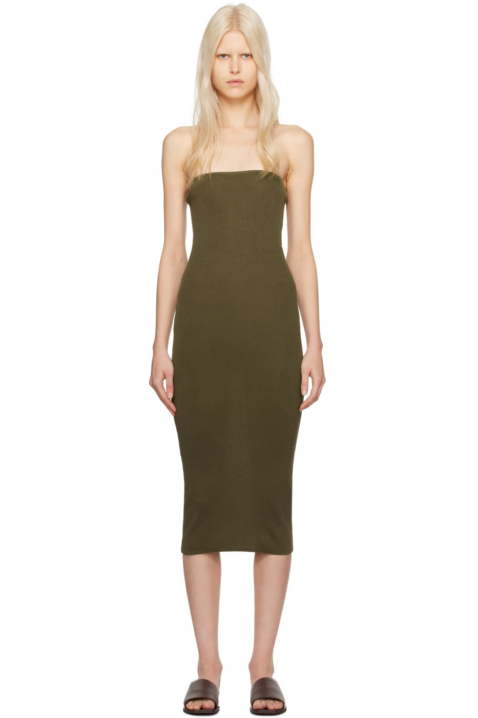 St. Agni - Khaki 90s Midi Dress