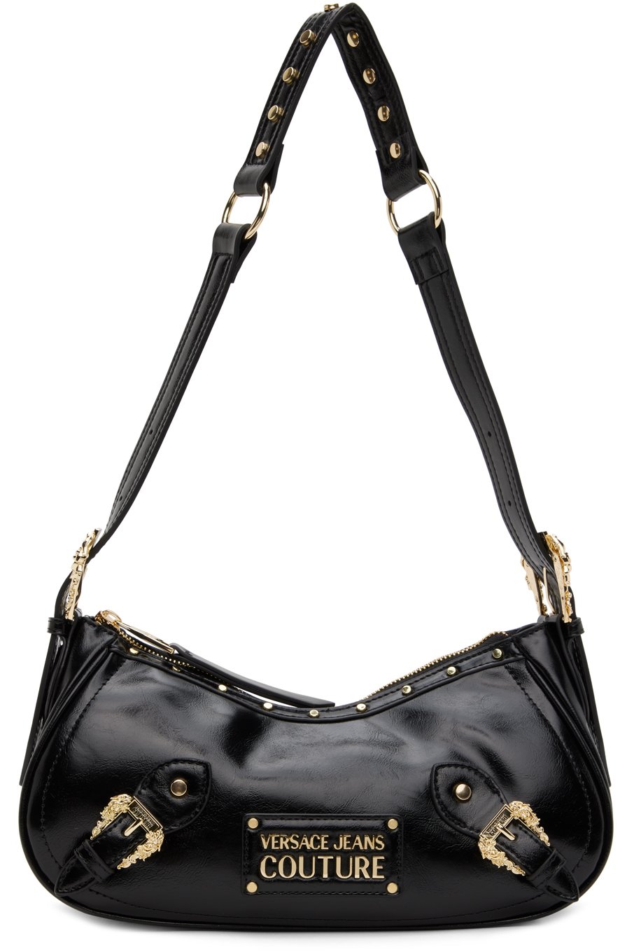 Versace Jeans Couture - Moyen sac structuré noir exclusif à SSENSE