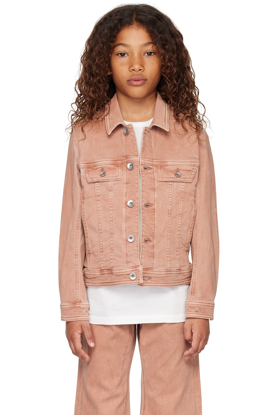 Rick Owens - Kids Pink Trucker Denim Jacket