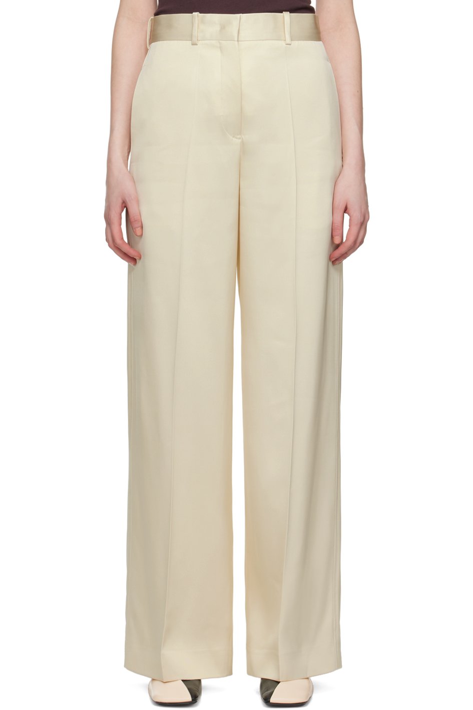 Jil Sander - Pantalon ajusté blanc cassé