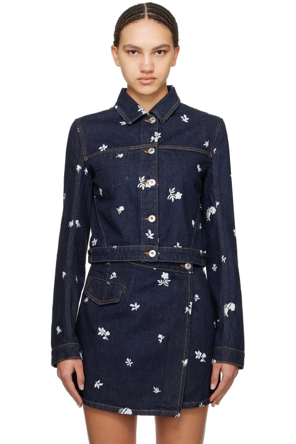 Lanvin - Navy Embroidered Denim Jacket