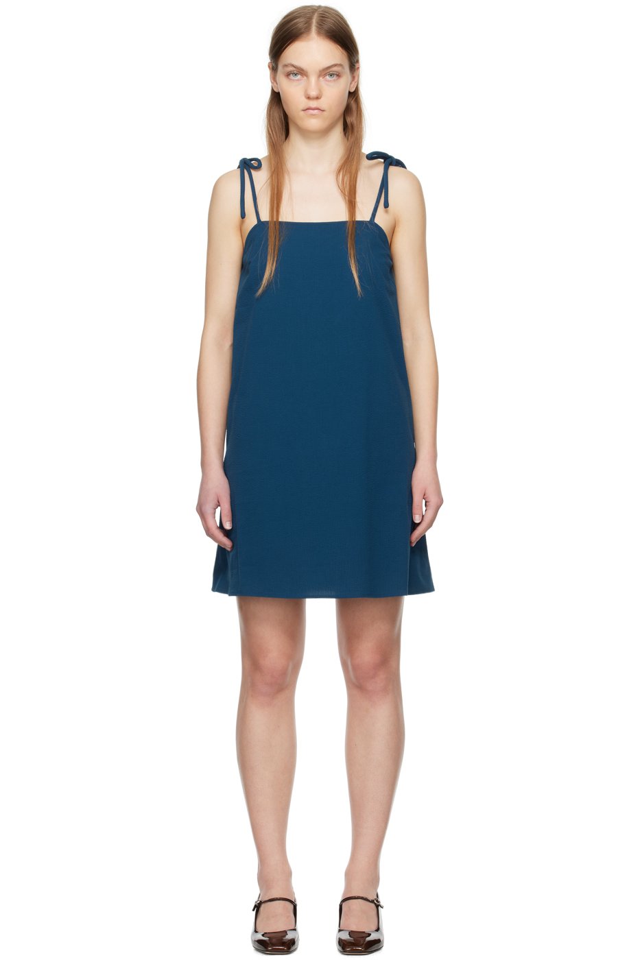MM by Max Mara - Robe courte Fatto bleu marine
