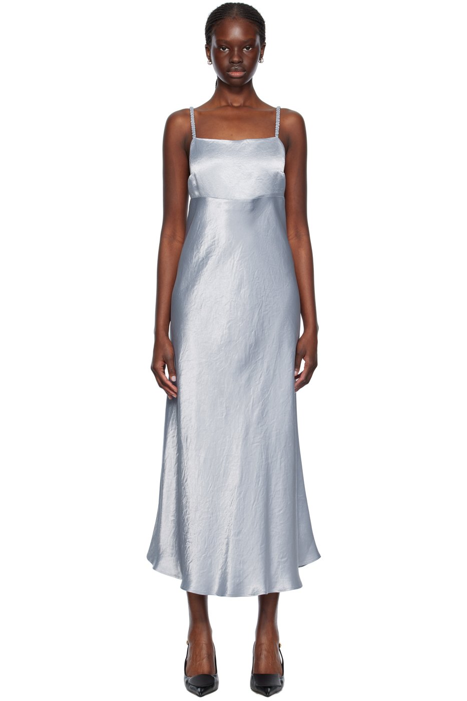 MM by Max Mara - Robe midi Baden bleue