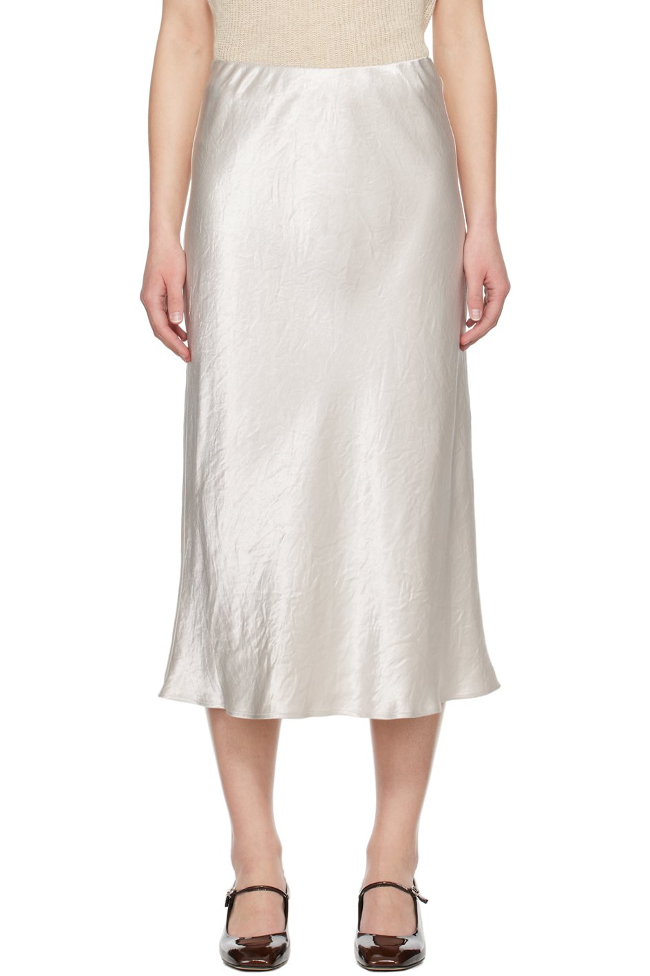 MM by Max Mara - Jupe midi Alessio blanc cassé