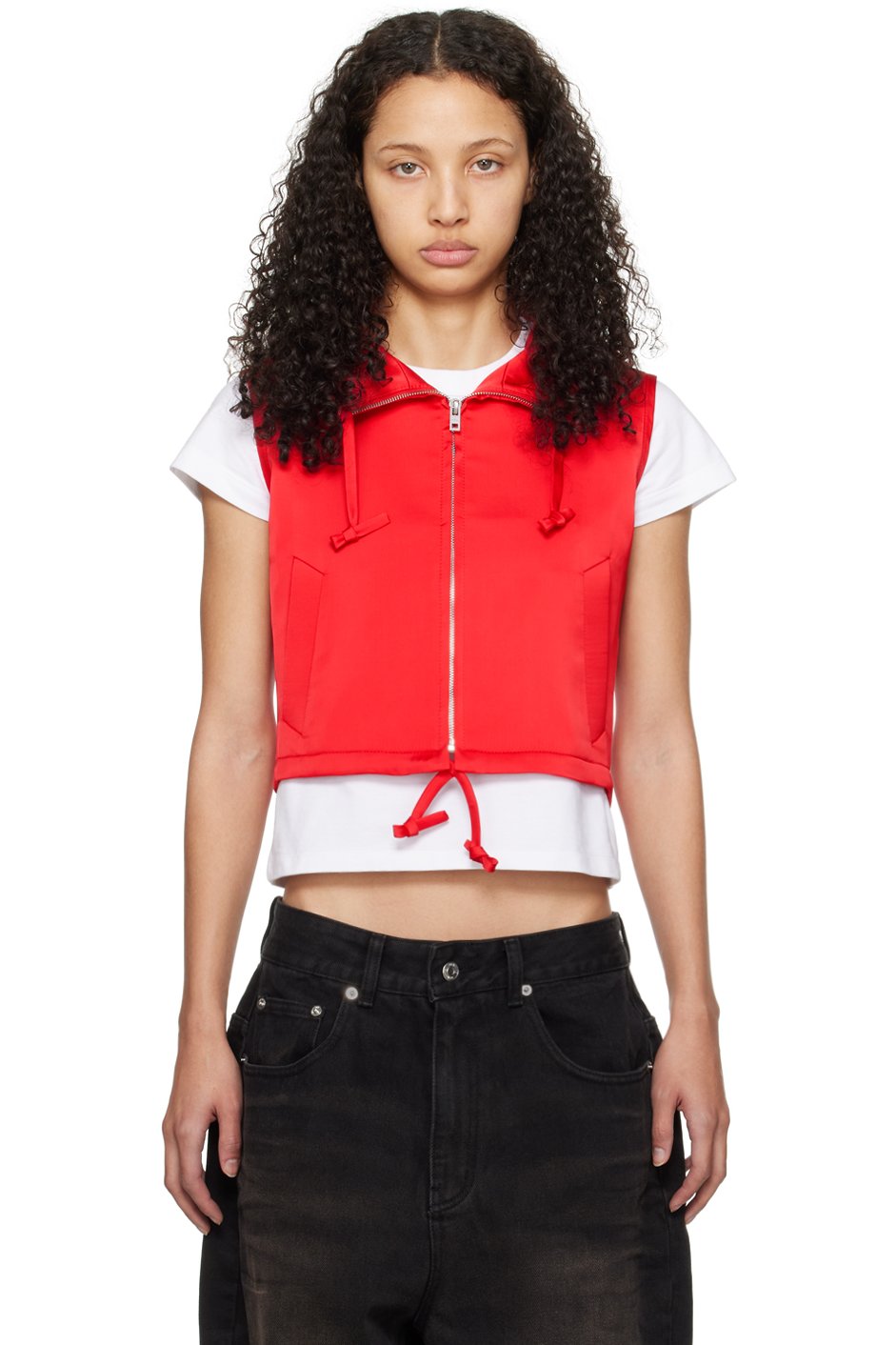 We11done - Veste rouge à capuche