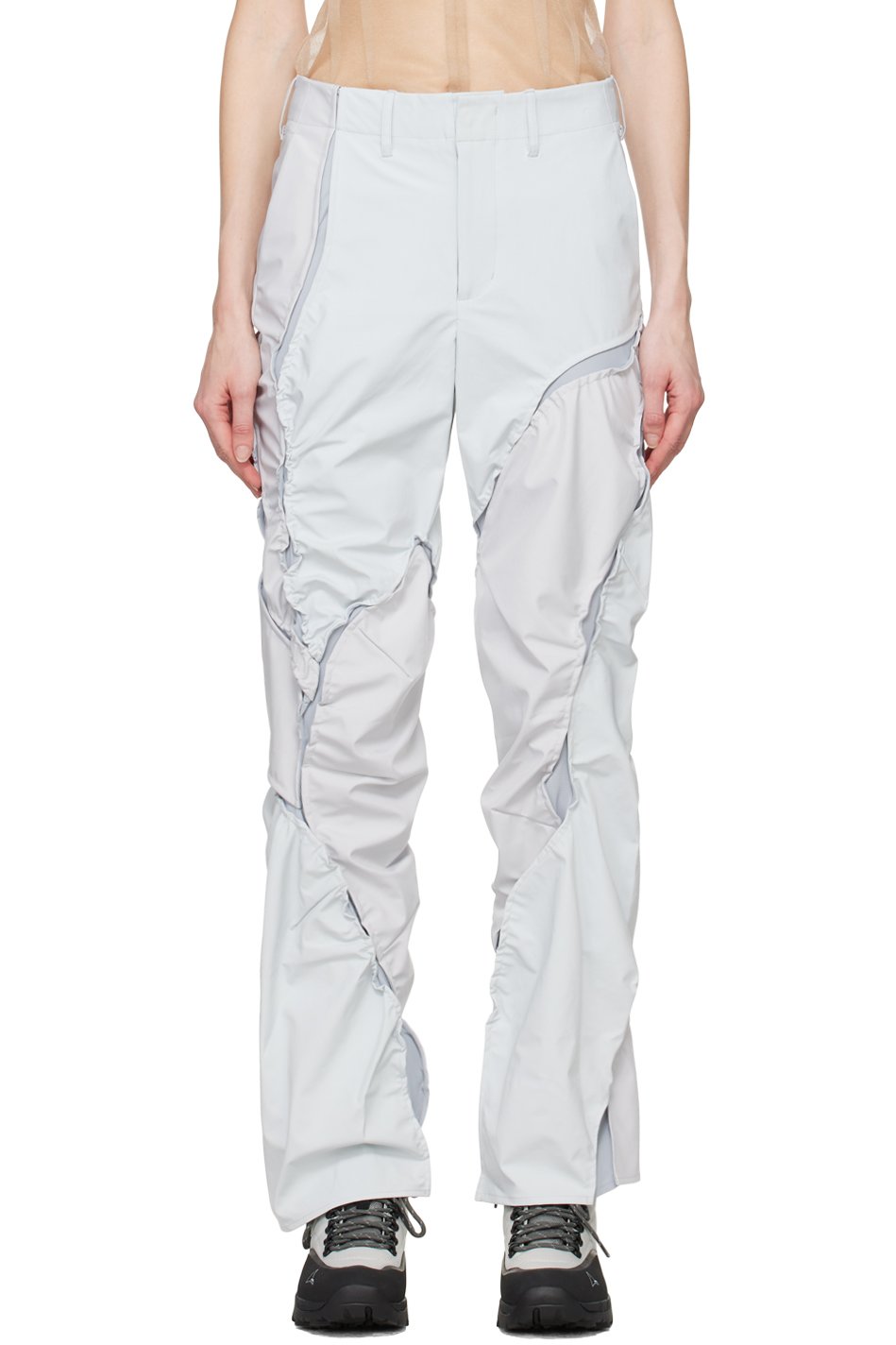 POST ARCHIVE FACTION (PAF) - Pantalon technique gris et bleu - 6.0 Left