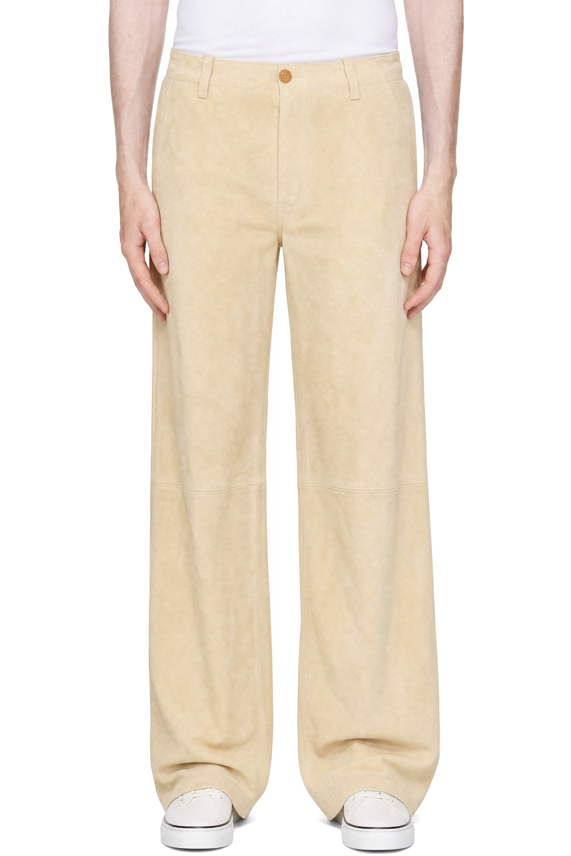 Marni - Yellow Pyramid Suede Pants