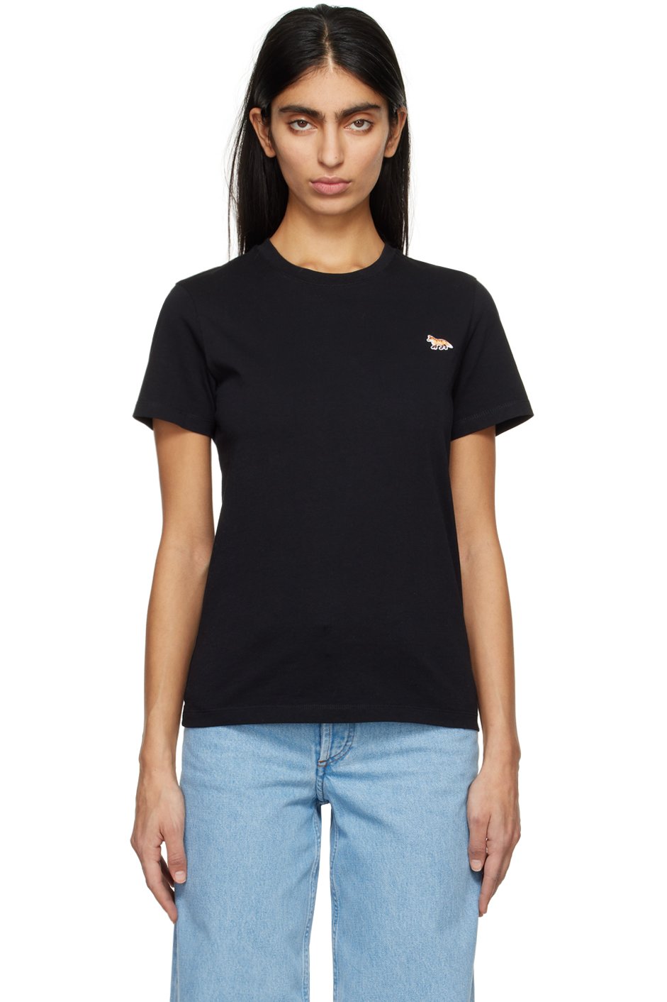 Maison Kitsuné - T-shirt noir à logo de renard