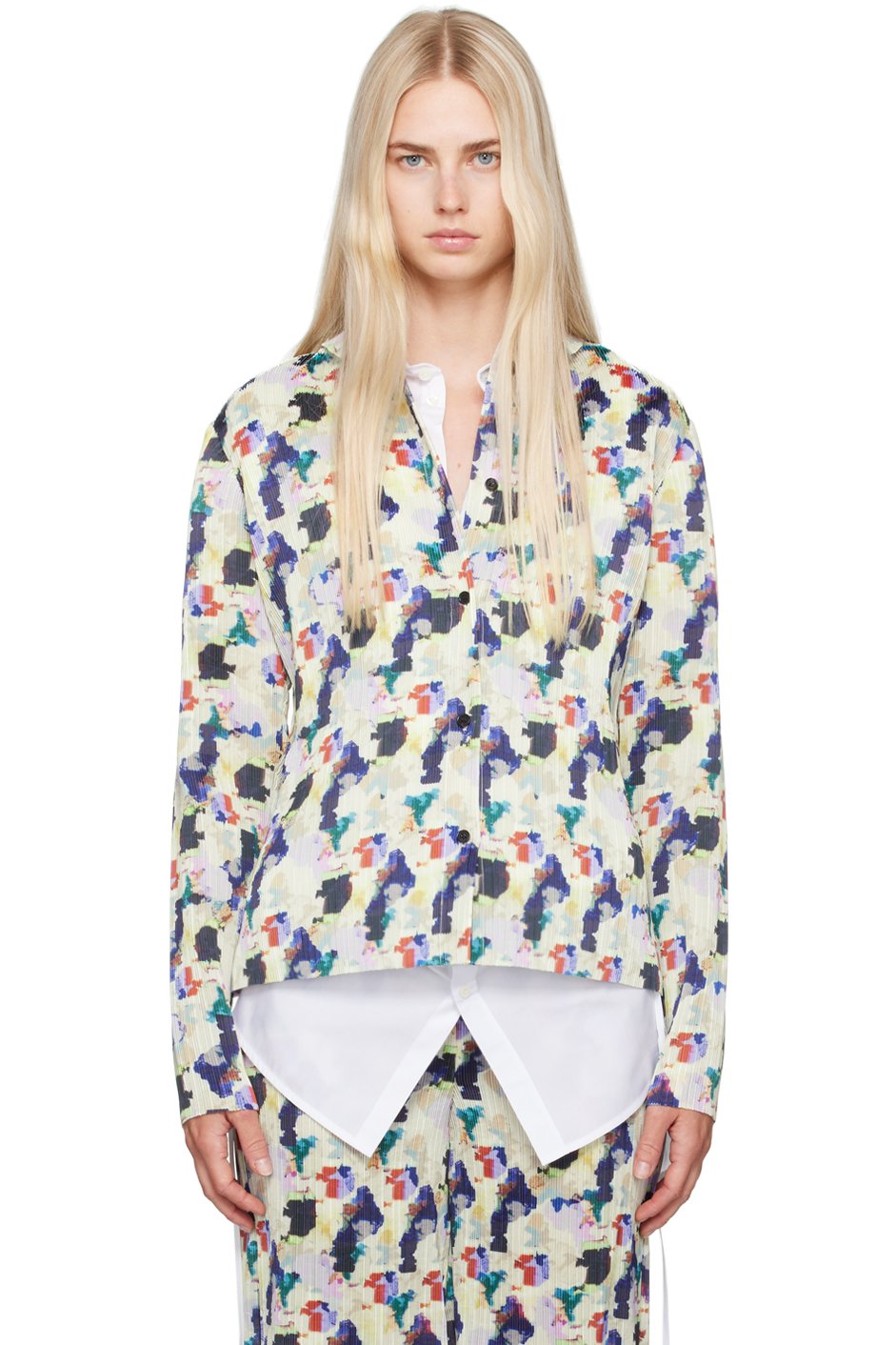 Henrik Vibskov - Chemise Remember multicolore à plissures