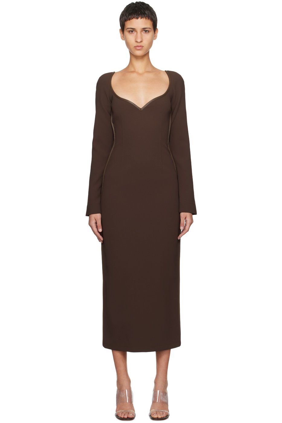 Paris Georgia - Robe midi Fabienne brune