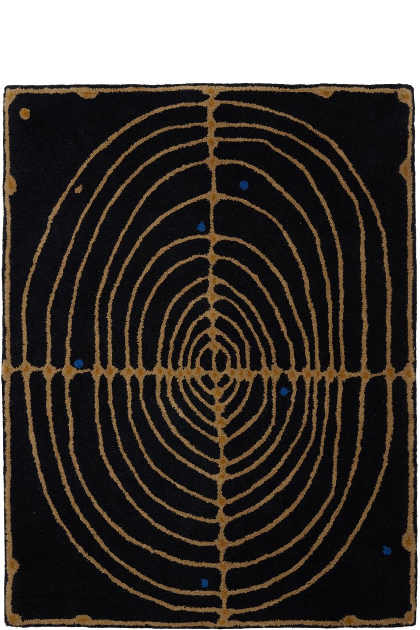 MAKI RUGS - Tapis Bullseye noir et beige