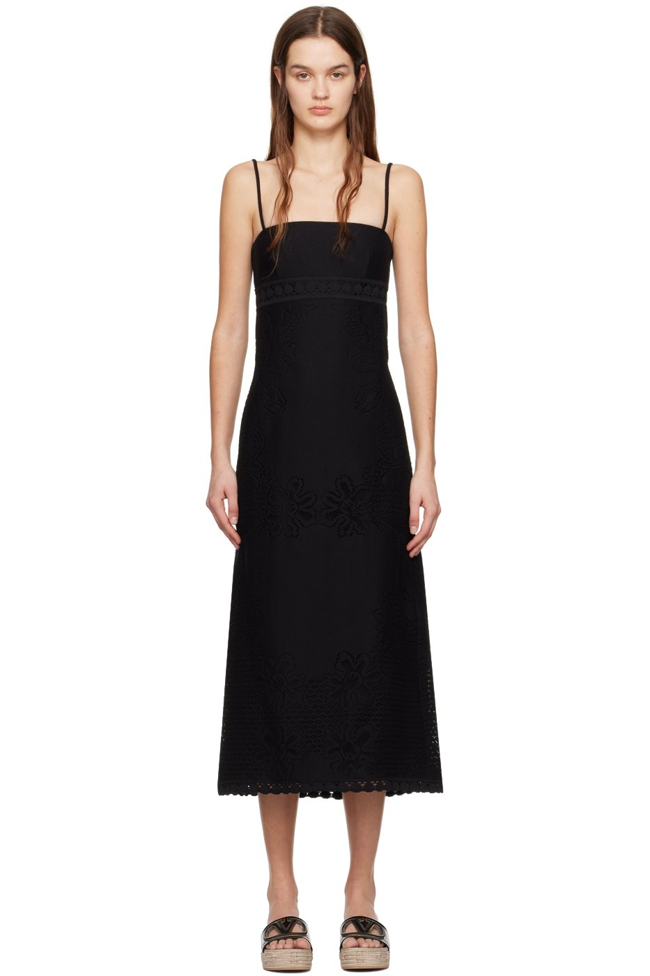 Valentino - Robe longue Jardin noire