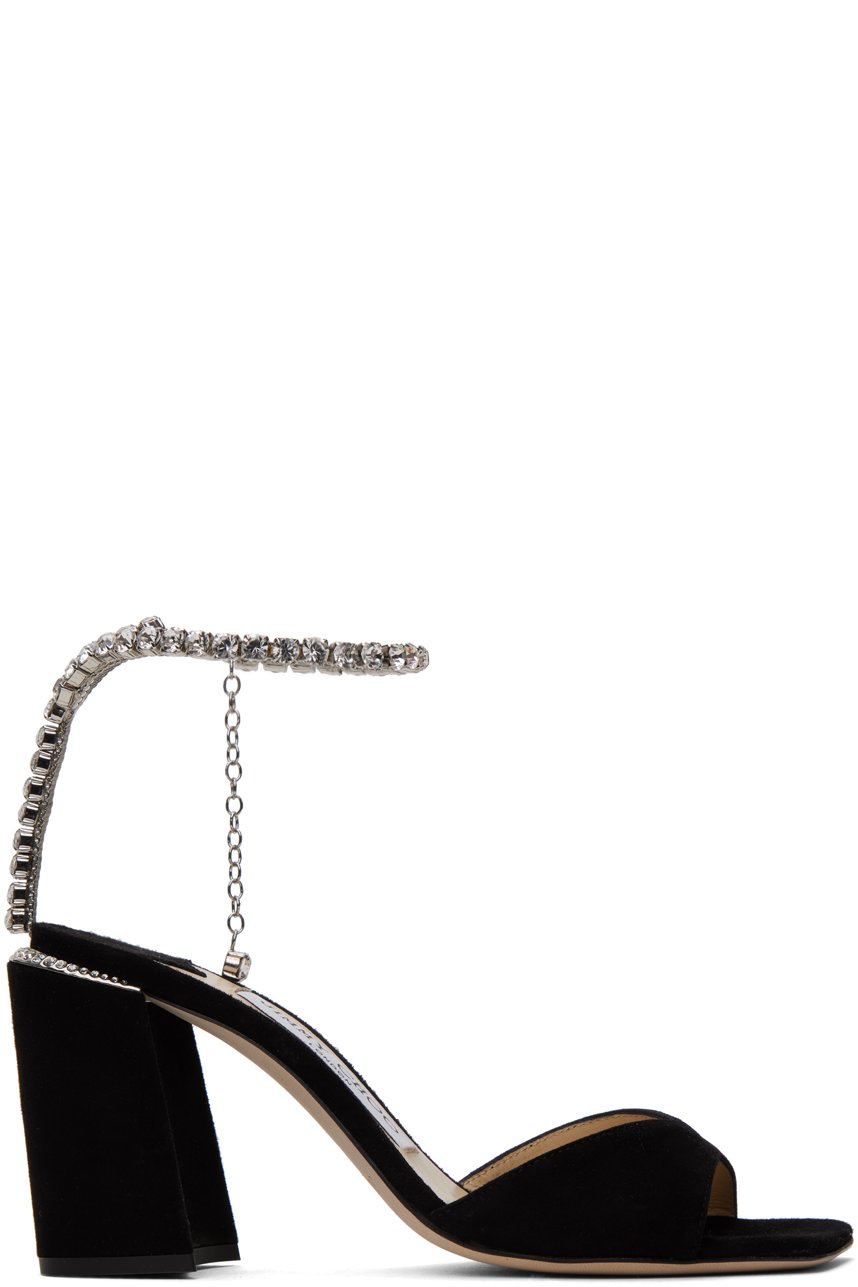 Jimmy Choo - 블랙 새다 85 힐 샌들