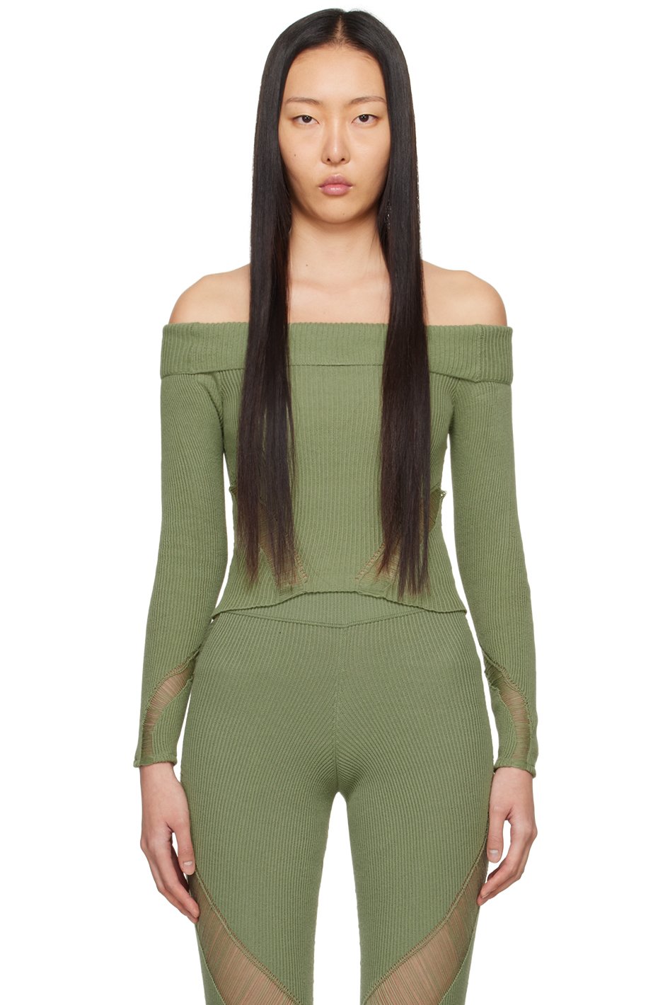 Isa Boulder - SSENSE Exclusive Green Floater Long Sleeve T-Shirt