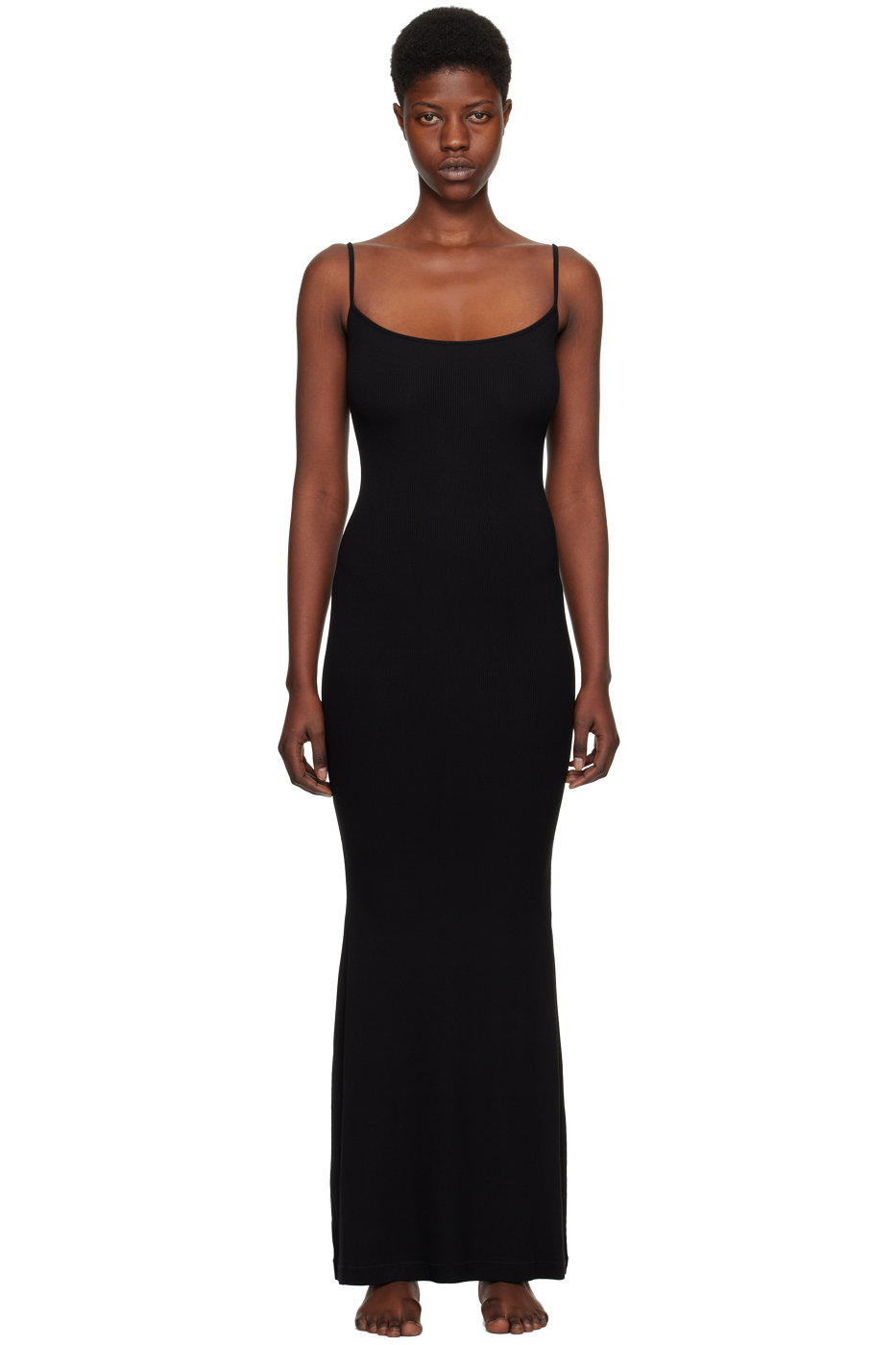 SKIMS - Black Soft Lounge Long Slip Maxi Dress