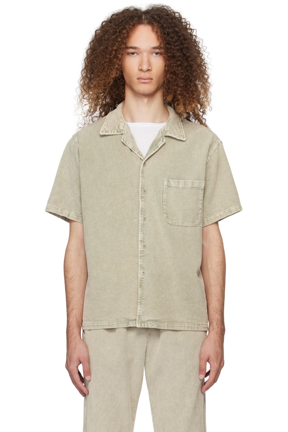 Les Tien - Khaki Buttoned Shirt