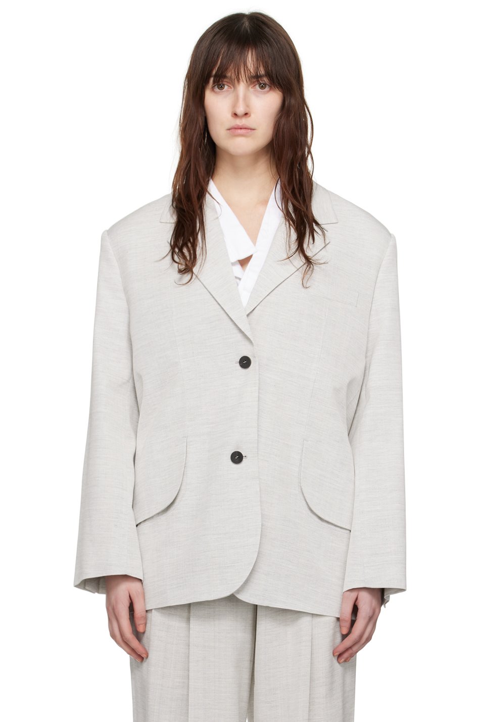 JACQUEMUS - Veston Titolo gris - Les sculptures