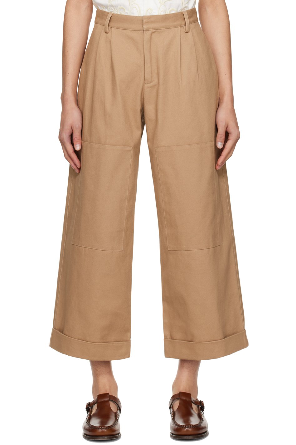 COMMAS - Taupe Patch Trousers