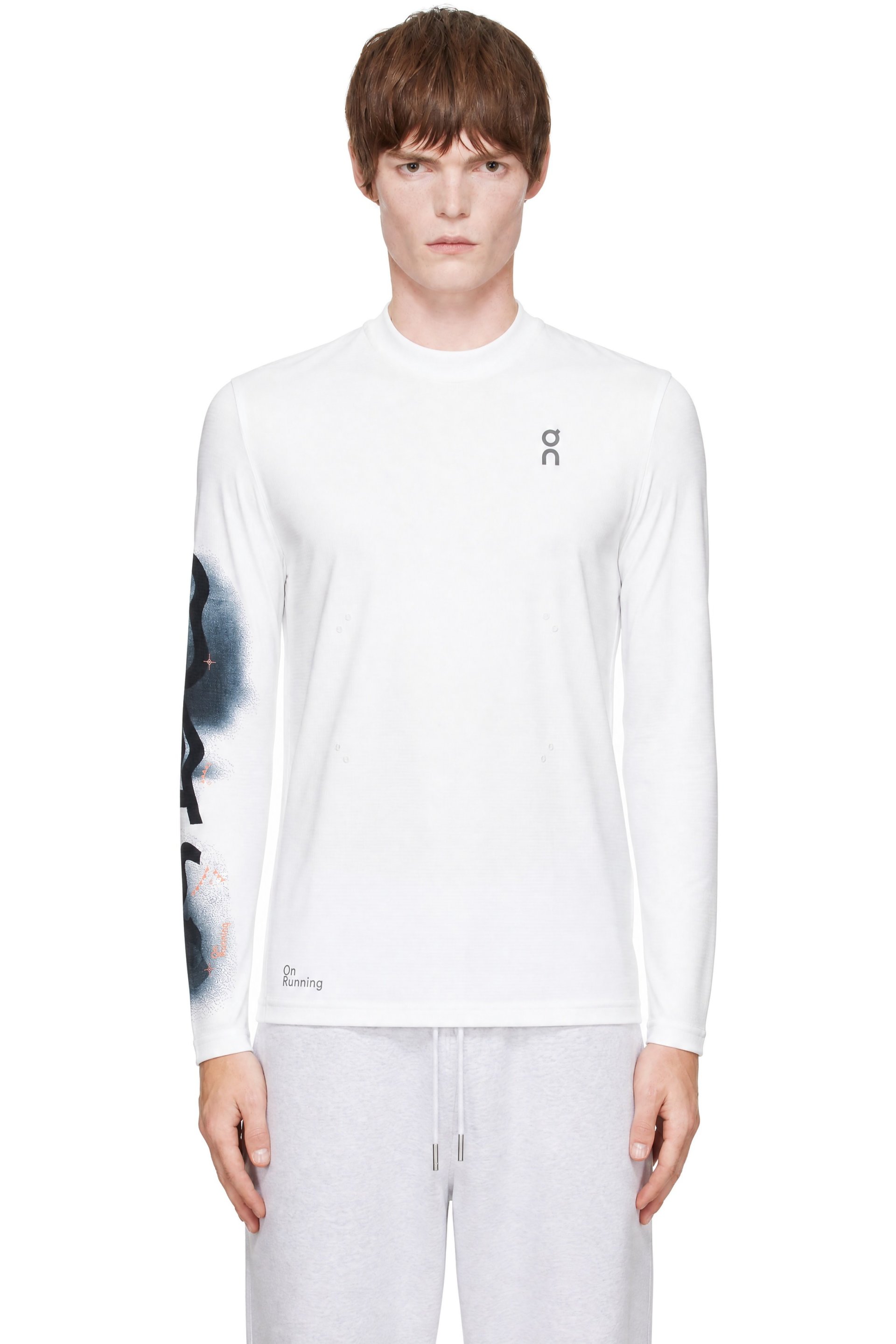 On - White Pace Long Running T-shirt