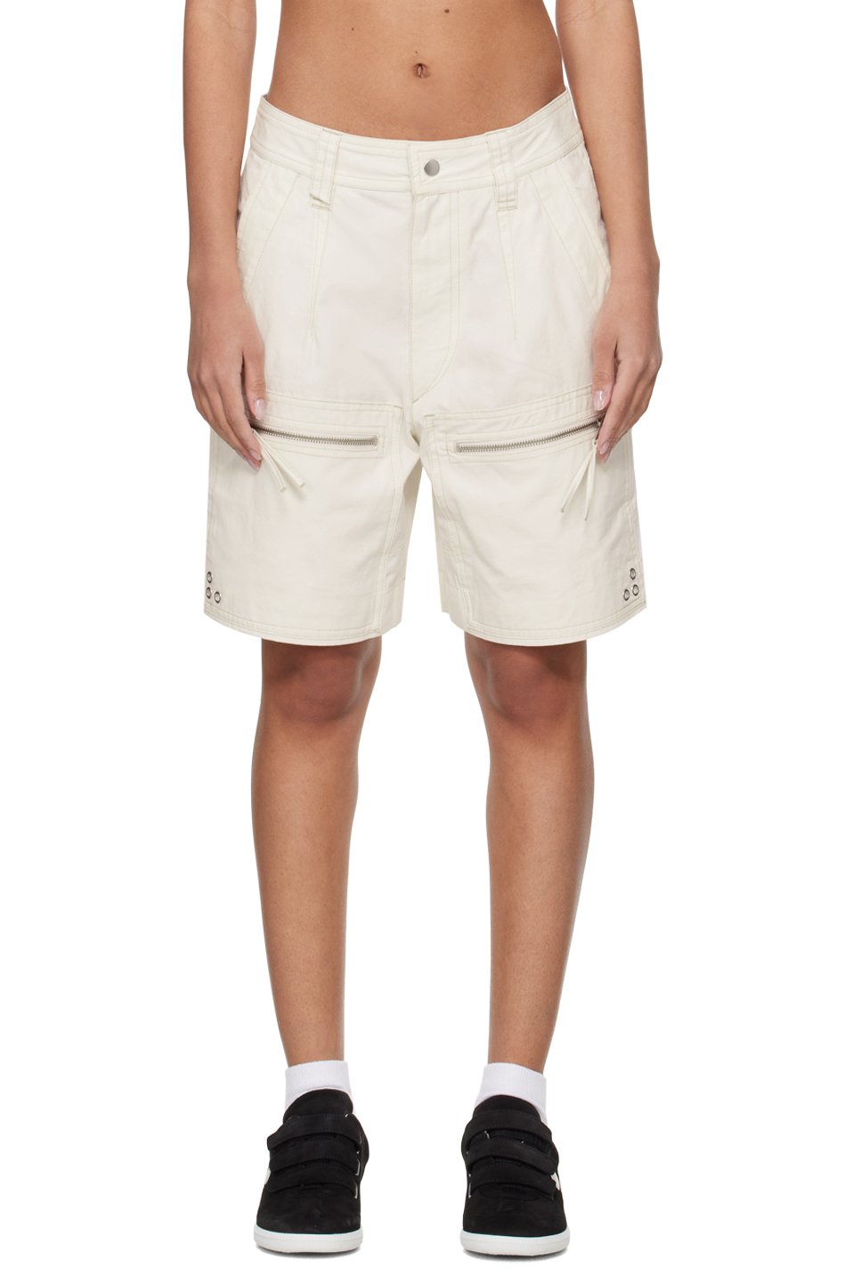 Isabel Marant Etoile - Short Kynan blanc cassé