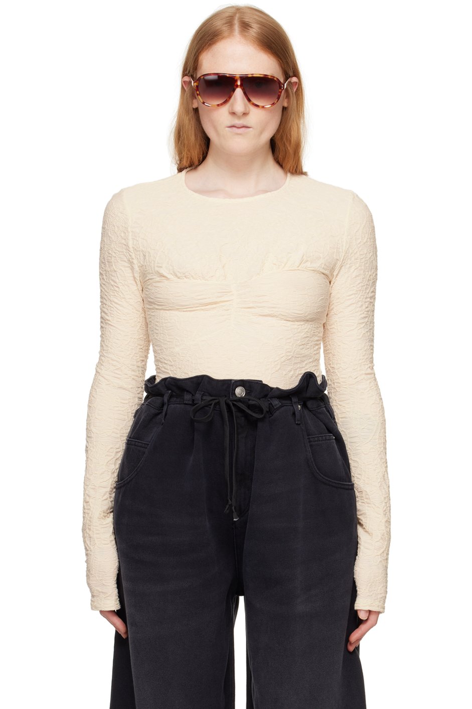 Isabel Marant - T-shirt à manches longues Floride blanc cassé