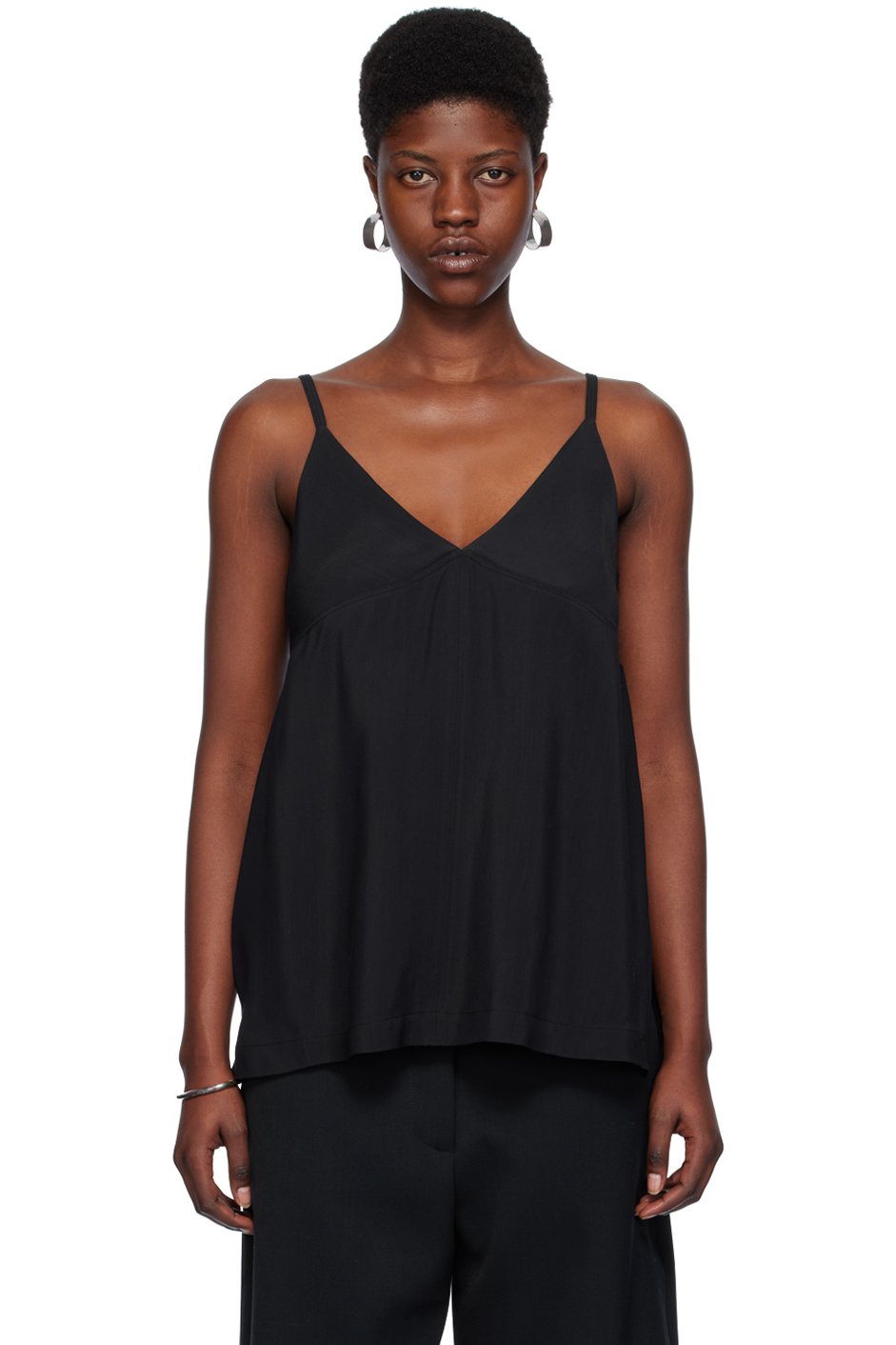Studio Nicholson - Camisole bleu marine à col en V