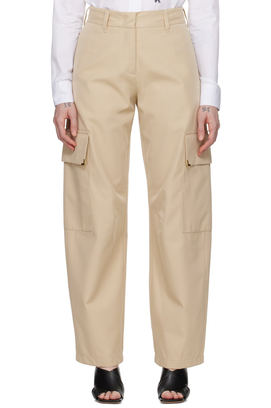 Palm Angels - Pantalon beige à poches