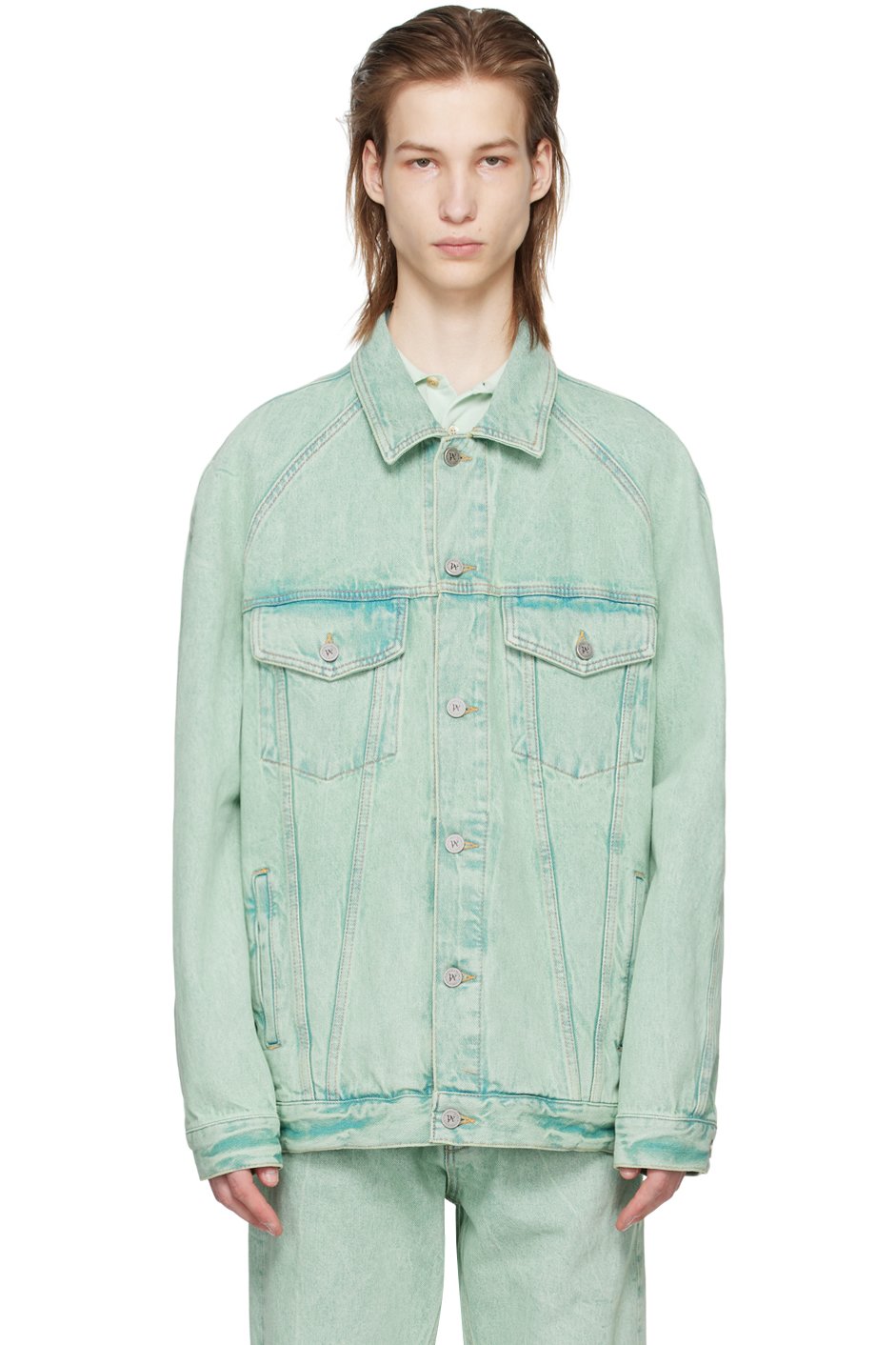 Palm Angels - Green Overdye Denim Jacket