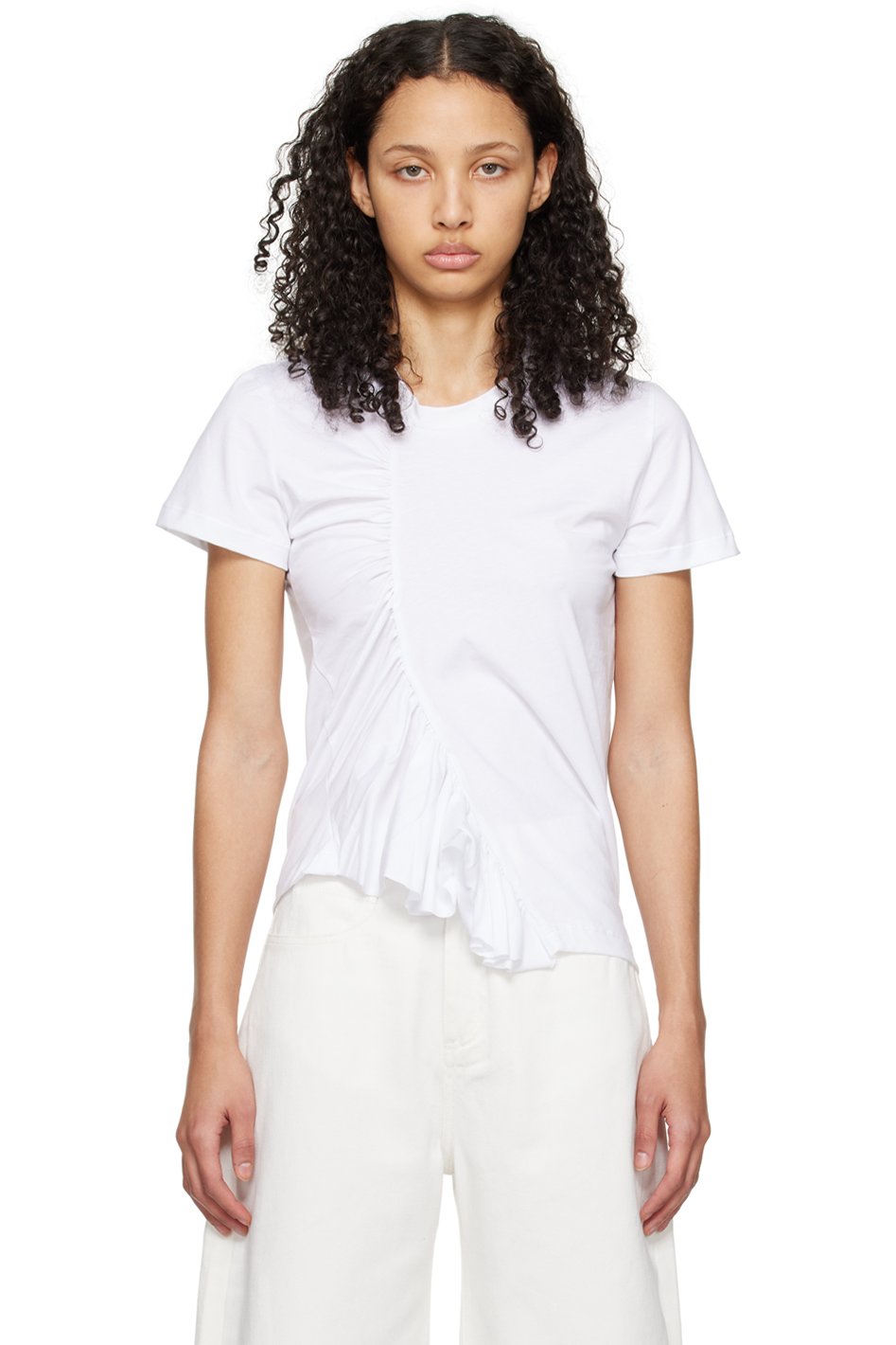 Marques Almeida - T-shirt blanc à fronces