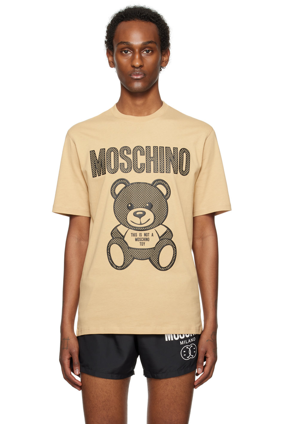 Moschino - Beige Teddy Mesh T-Shirt