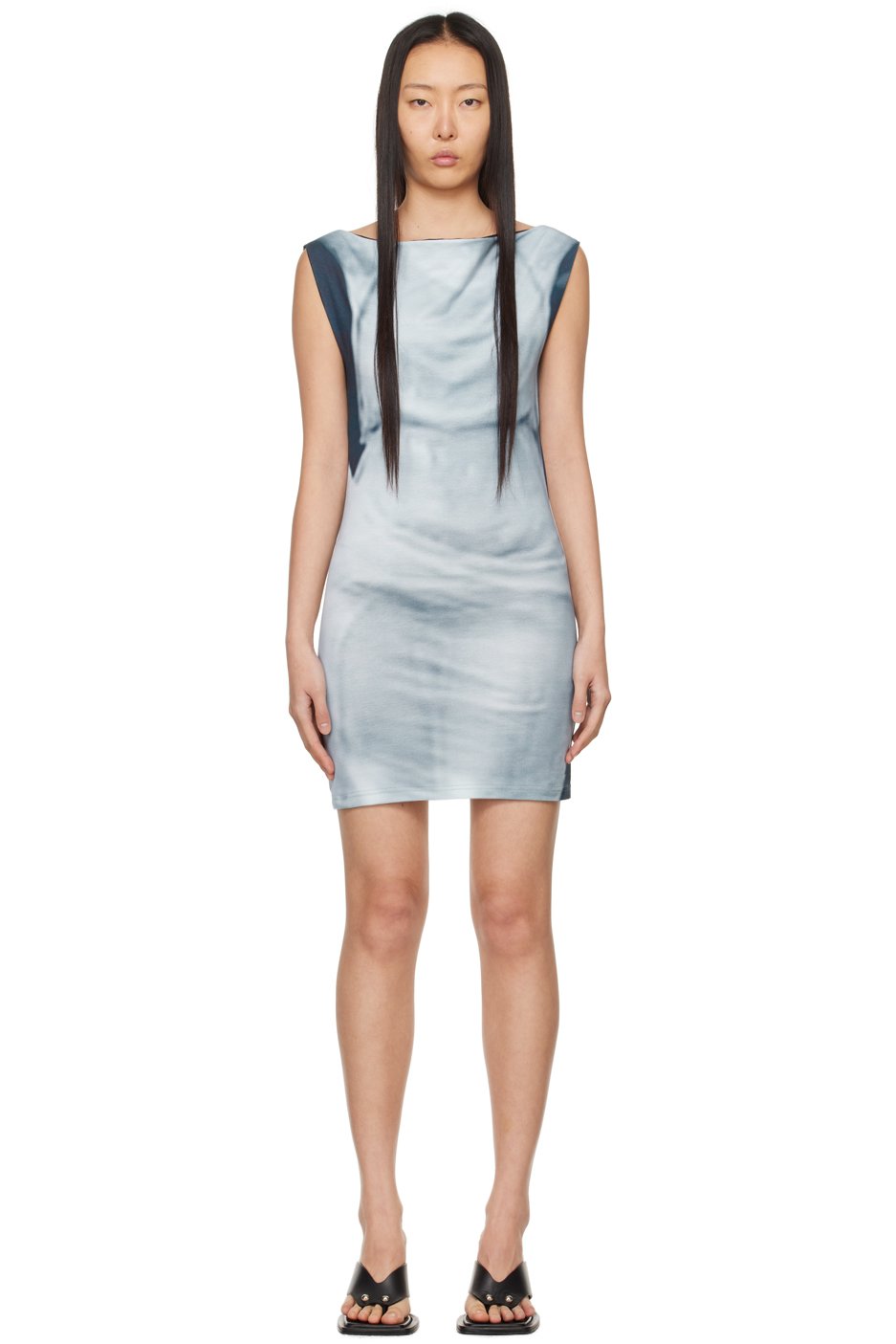 ELLISS - Robe courte Serenity bleue exclusive à SSENSE