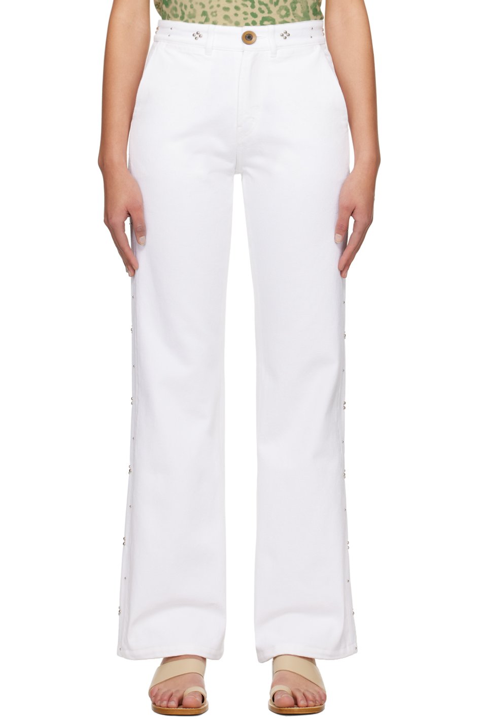 Wales Bonner - Jean Heritage blanc