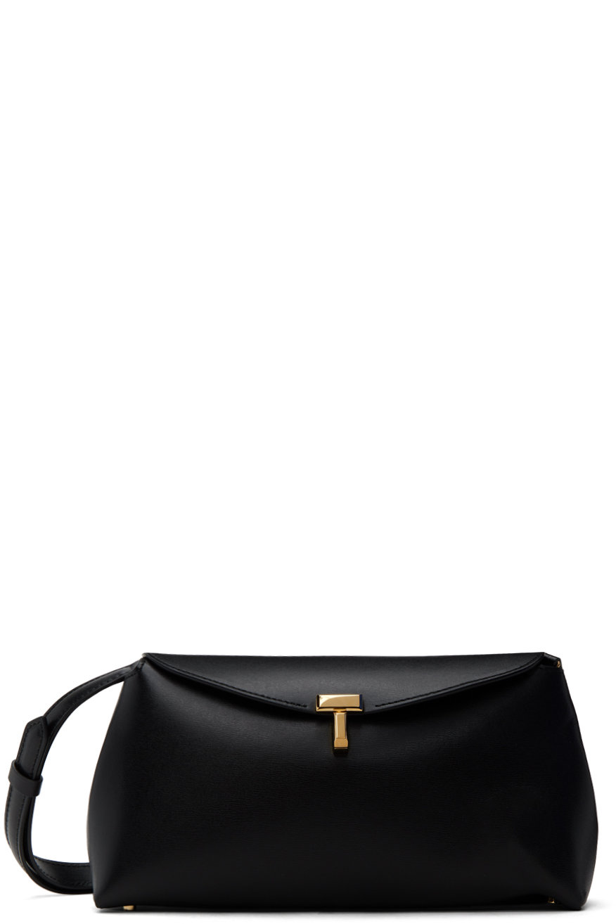 TOTEME - Black T-Lock Clutch Bag