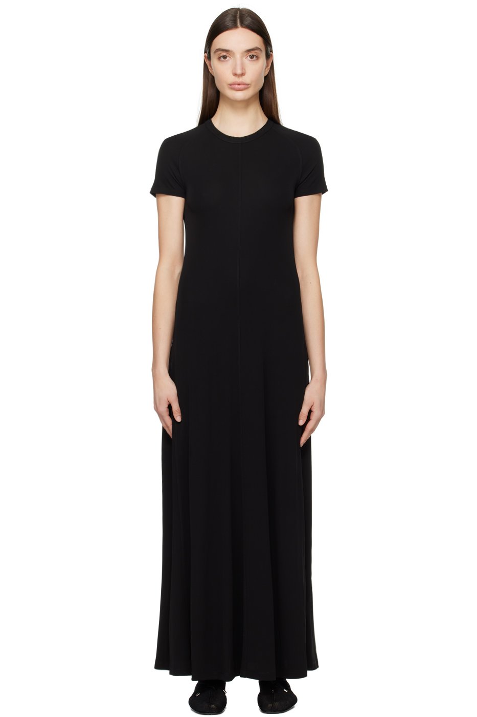 TOTEME - Robe longue noire en jersey extensible