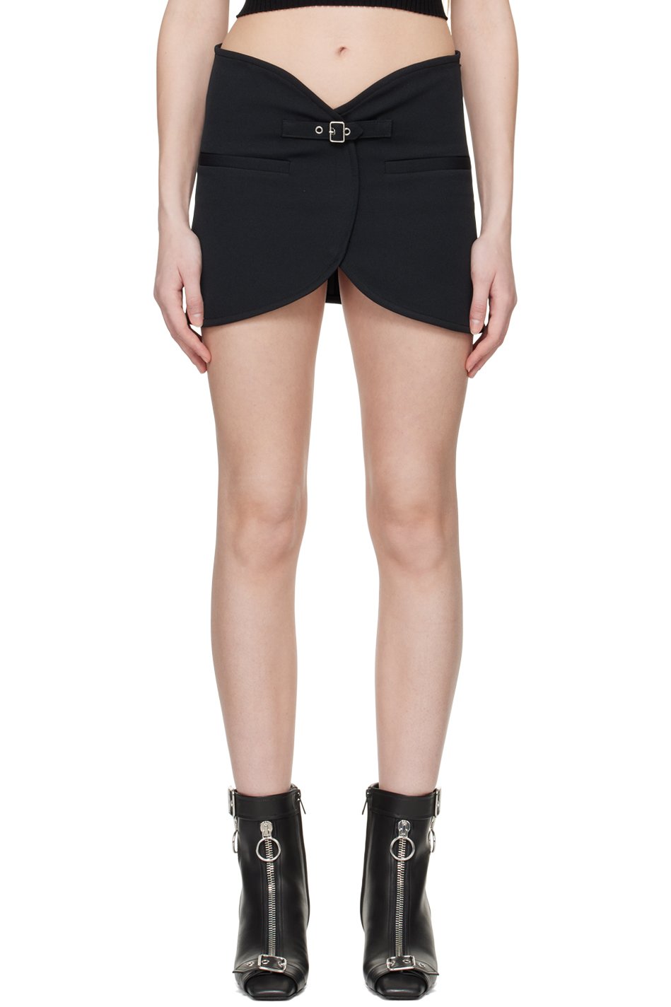 Courrèges - Minijupe Ellipse noire