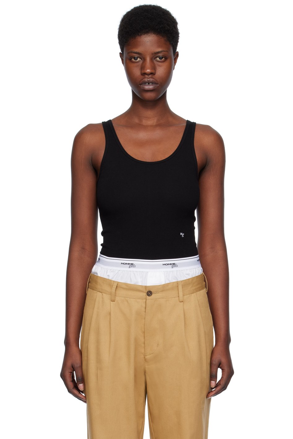 HommeGirls - Justaucorps noir à logo brodé