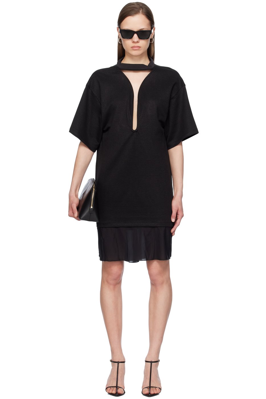 Victoria Beckham - Robe courte noire à découpe