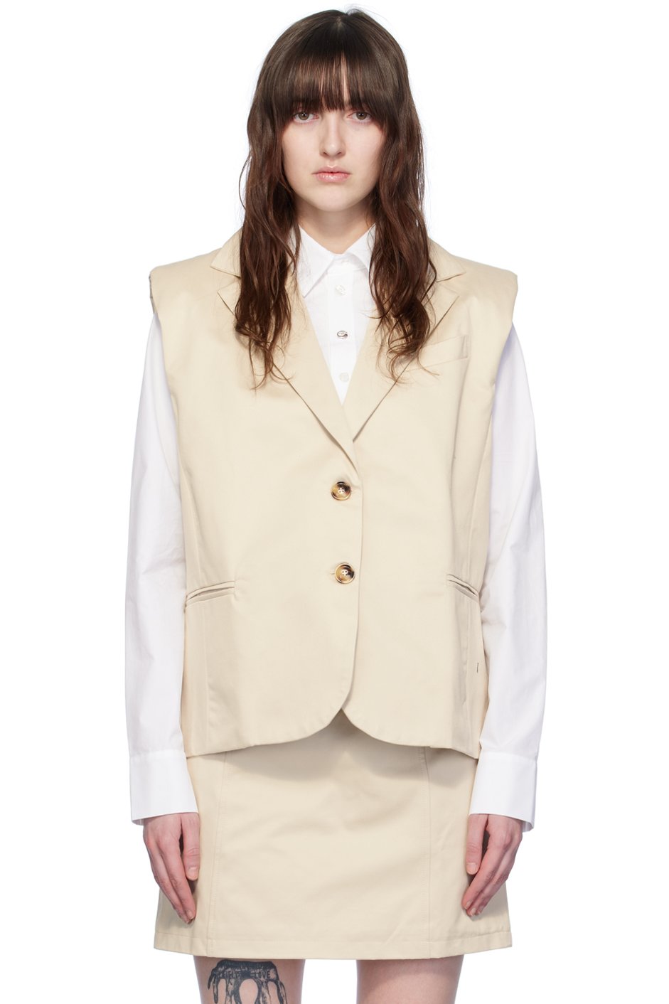 Elleme - Veston sans manches beige