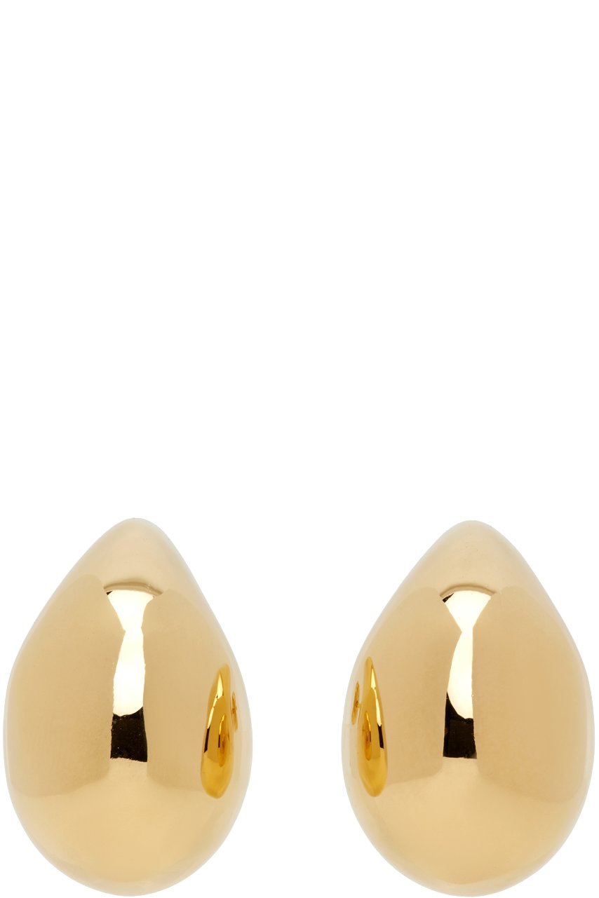 Bottega Veneta - Petites boucles d'oreilles en forme de goutte dorées