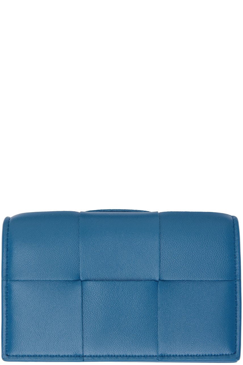 Bottega Veneta - Porte-carte Cassette bleu