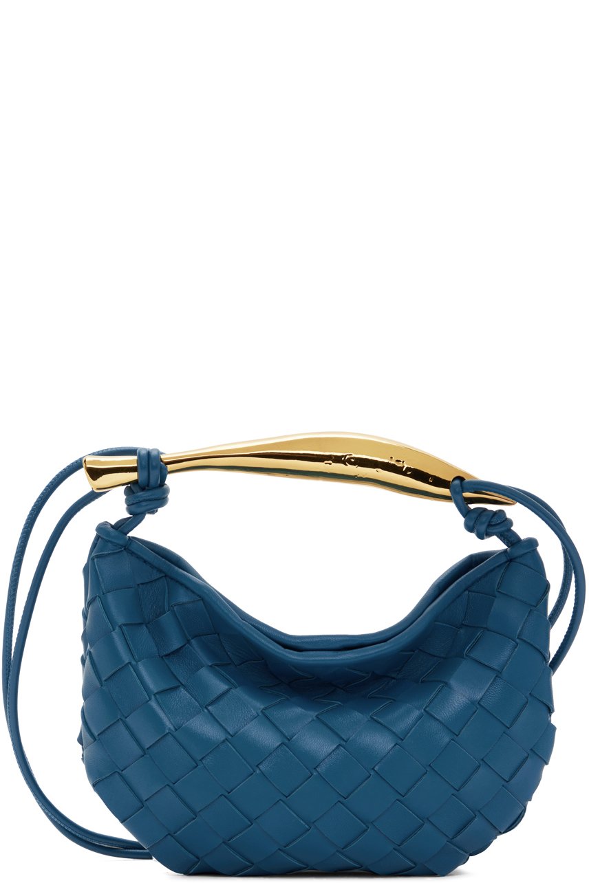 Bottega Veneta - Mini sac bleu à poignée Sardine