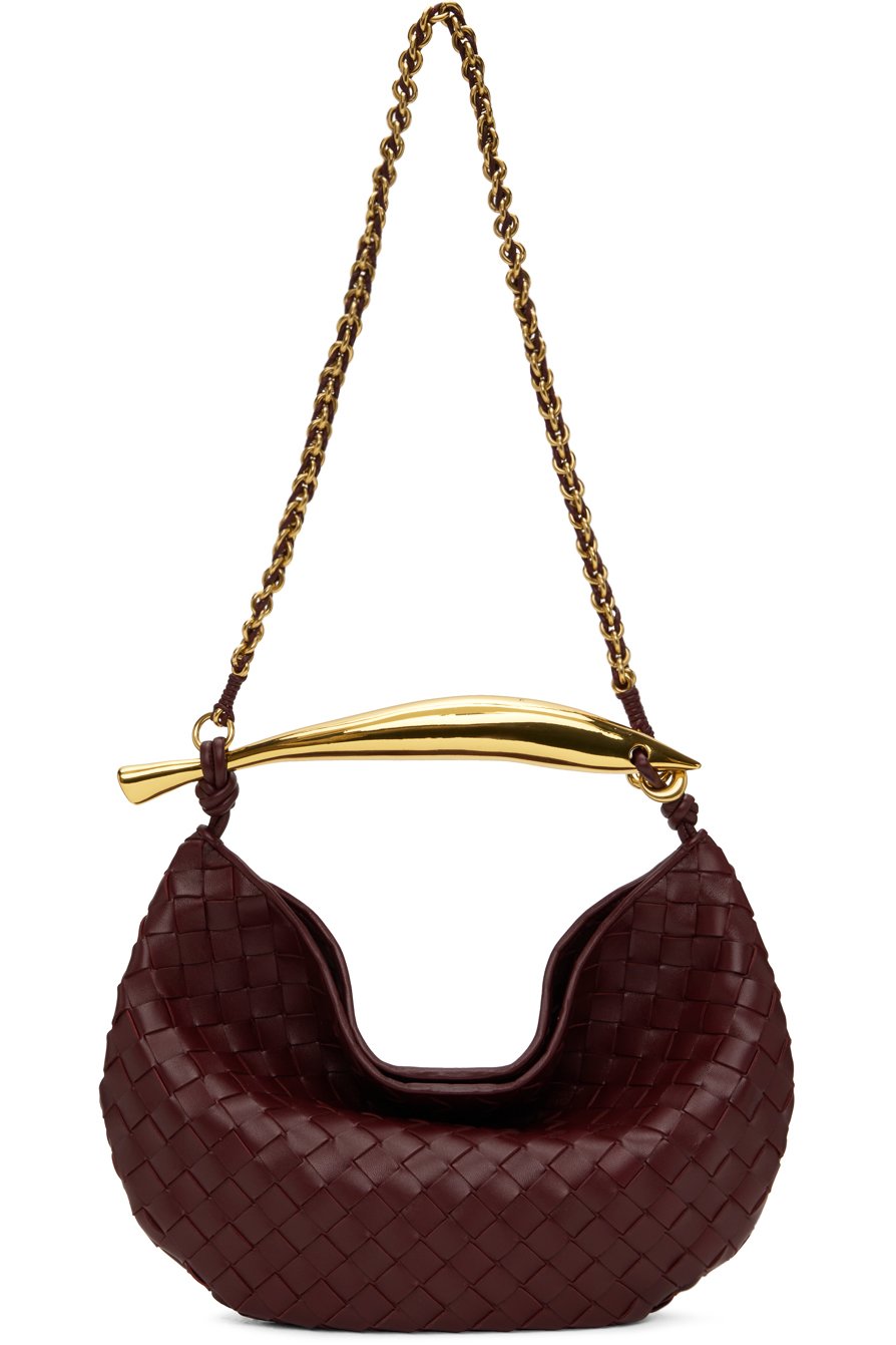 Bottega Veneta - Petit sac bourgogne à poignée Sardine